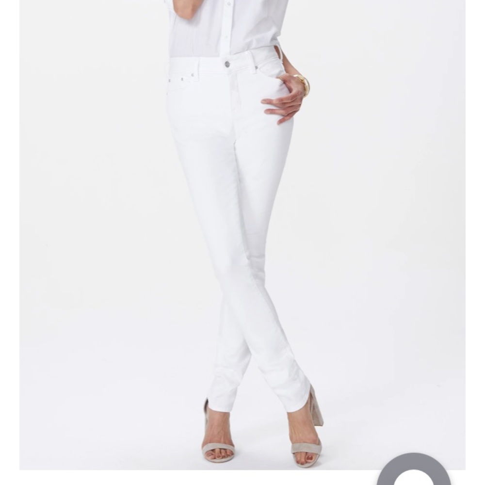 NWT NYDJ Marilyn Optic White Straight Jeans